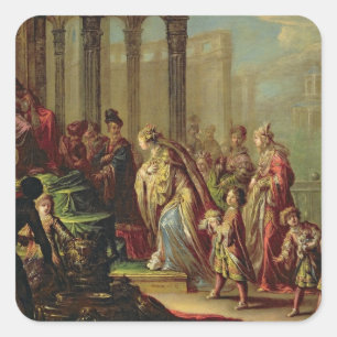 Sticker Carré Solomon et la reine de Sheba, ou Esther avant A