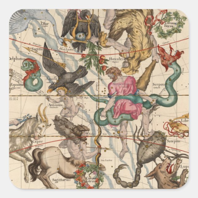 Sticker Carré Solstice d'hiver (Devant)