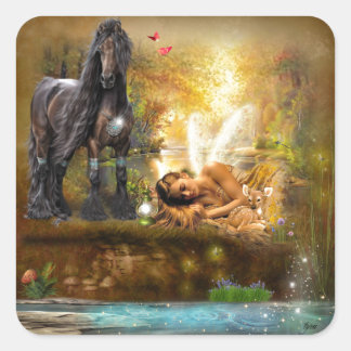 Sticker Carré Sommeil Pour Rêver Fée