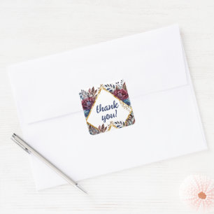 Sticker Carré Sophistication stupéfiante Mariage de pivoine à bi