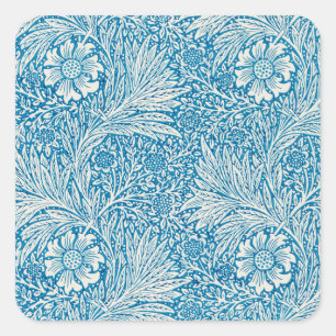 Sticker Carré Souci de William Morris, fleurs de jardin vintage