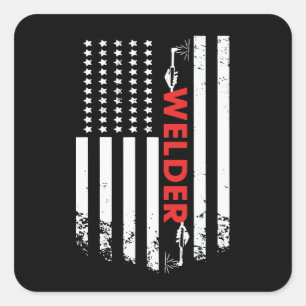 Sticker Carré Soudeur