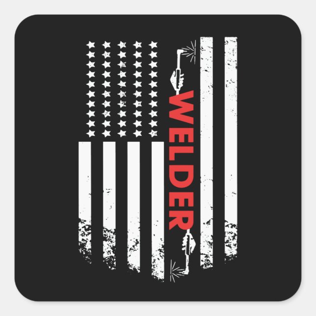 Sticker Carré Soudeur (Devant)