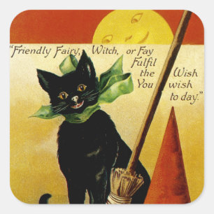 Sticker Carré Souhait de Halloween