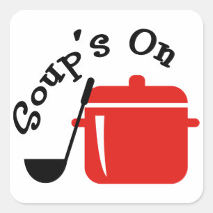 Sticker Carré Soupe allumée