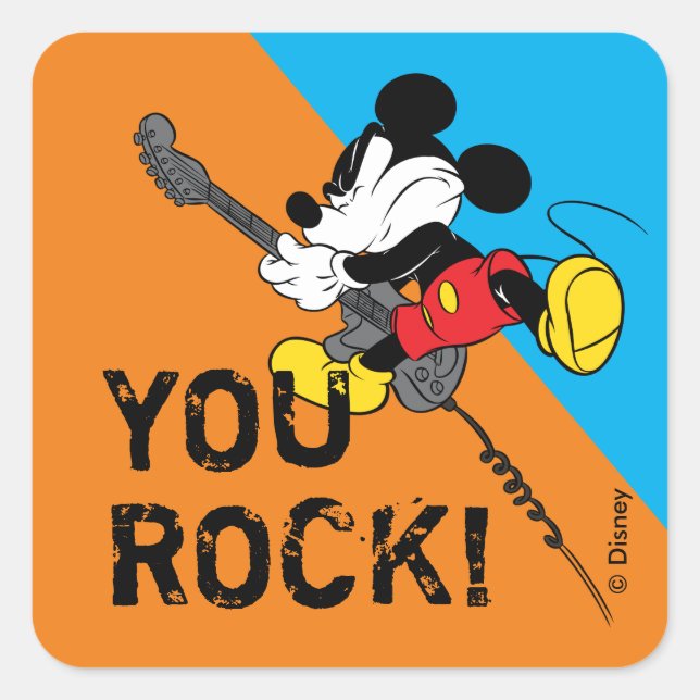 Sticker Carré Souris Mickey| T'Es Piqué, Papa ! (Devant)
