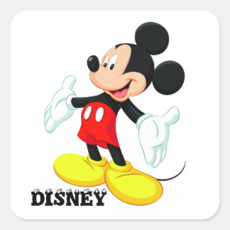 Sticker Carré Souris Mikey