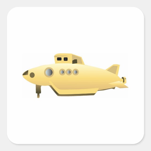 Sticker Carré Sous-marin à dégradé jaune (Devant)