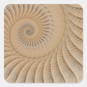 Sticker Carré Sous-remorque Abstraite spirale