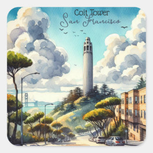 Sticker Carré Souvenir de San Francisco