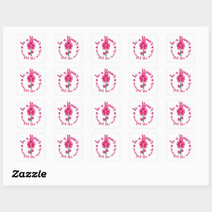 Sticker Carré Soyez une fleur parmi les mauvaises herbes