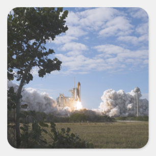 Sticker Carré Space Shuttle Atlantis lève sur 18