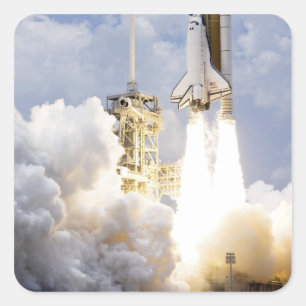 Sticker Carré Space Shuttle Atlantis se lève