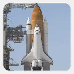 Sticker Carré Space Shuttle Endeavor est prêt