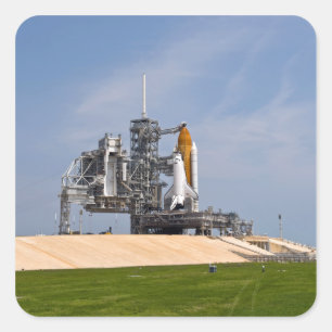 Sticker Carré Space Shuttle Endeavor sur le lancement pad 4