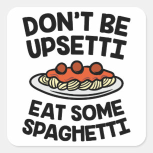Sticker Carré Spaghetti d'Upsetti