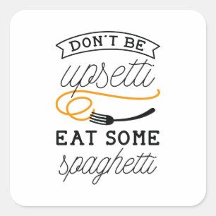 Sticker Carré Spaghettis