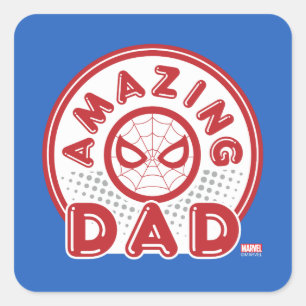Sticker Carré Spider-Man   Papa Extraordinaire