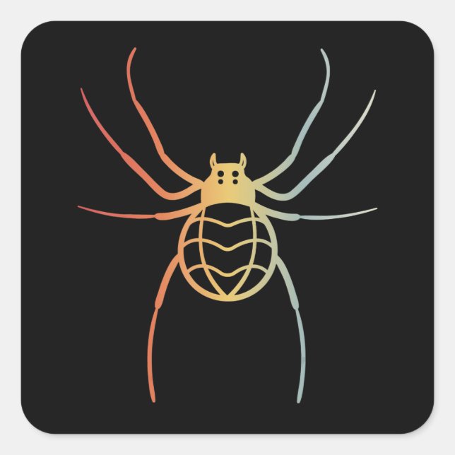 Sticker Carré Spider Whisperer Funny Tarantula Vintage Halloween (Devant)