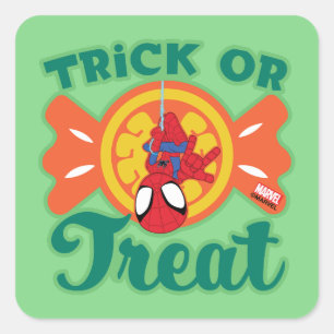 Sticker Carré Spidey Trick or Treat
