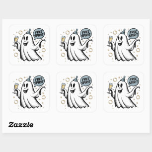 Sticker Carré Spirit Ghost