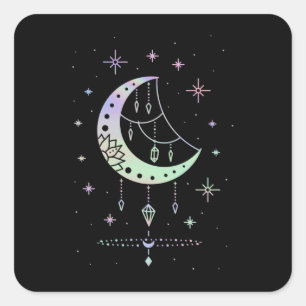 Sticker Carré Spirituel Pastel Goth Moon Witchy