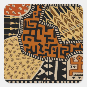Sticker Carré Spiritueux de la Terre de Shaman en Afrique