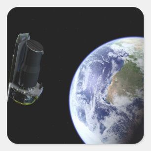 Sticker Carré Spitzer quitte la Terre peu après son lancement