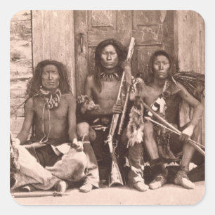 Sticker Carré Spokane Indians, 1861 (b/w photo)