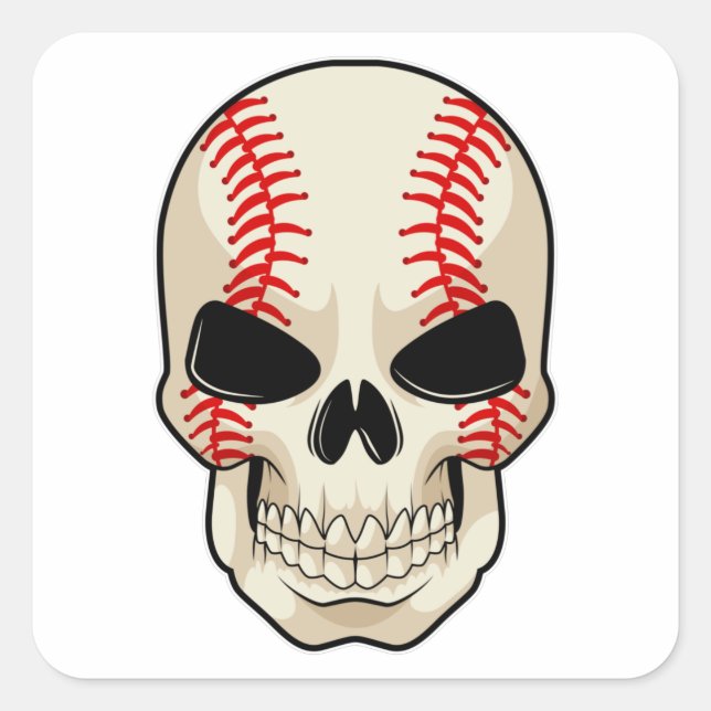 Sticker Carré Sport De Baseball (Devant)