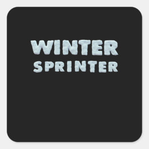 Sticker Carré Sports d'hiver - Sprinter - Chemise de ski