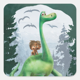 Sticker Carré Spot Et Arlo En Forêt