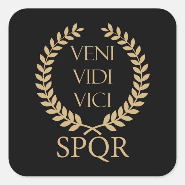 Sticker Carré SPQR : Veni, Vidi, Vici (Devant)