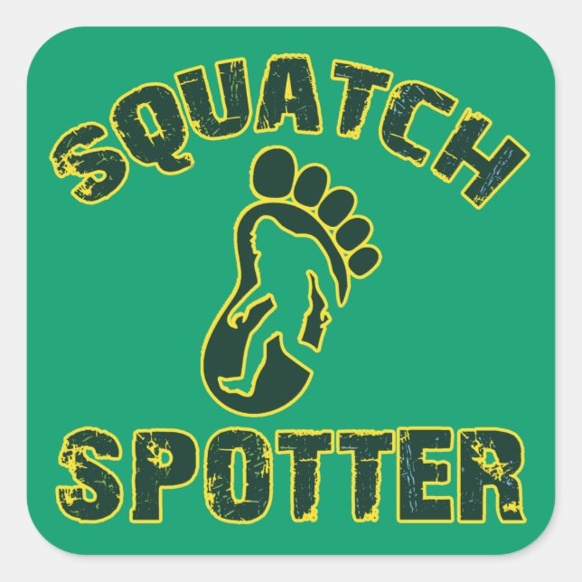 Sticker Carré Squatch Spotter (Devant)