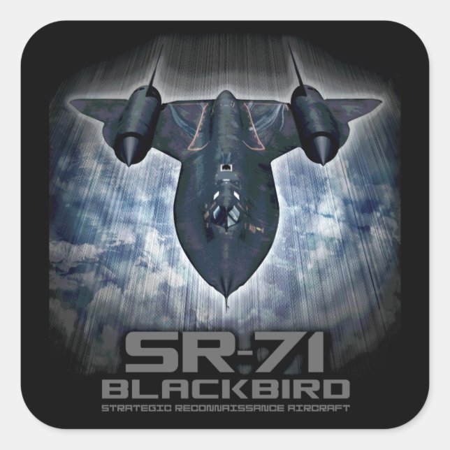 Sticker Carré SR-71 Blackbird (Devant)