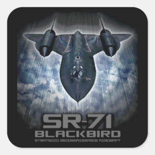 Sticker Carré SR-71 Blackbird
