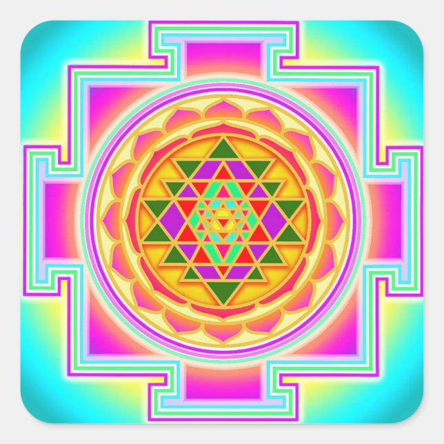 Sticker Carré Sri Yantra (Devant)