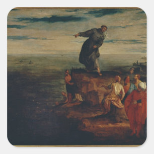 Sticker Carré St Anthony prêchant aux poissons, c.1580