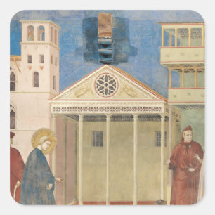 Sticker Carré St Francis a honoré par un homme simple, 1297-99