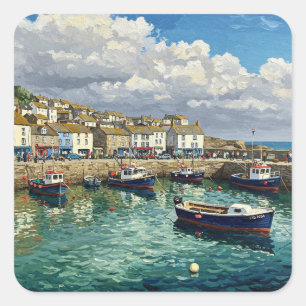 Sticker Carré St. Ives Cornwall Angleterre Voyage