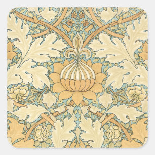 Sticker Carré St. James par William Morris, Acanthus Feuille