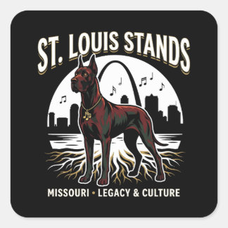Sticker Carré St. Louis Stands Great Dane Cultural Legacy Art