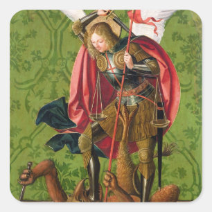 Sticker Carré St Michael tuant le dragon