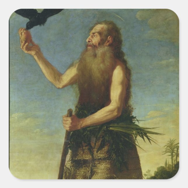 Sticker Carré St. Onuphrius (huile sur toile) (Devant)