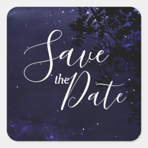 Sticker Carré Starry Night Celestial Enregistrer l'autocollant D