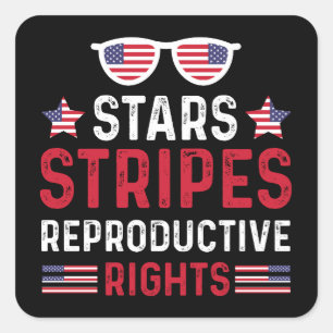 Sticker Carré Stars Stripes Droits de reproduction