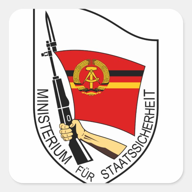 Sticker Carré Stasi - DDR (Deutsche Demokratische Republik) (Devant)