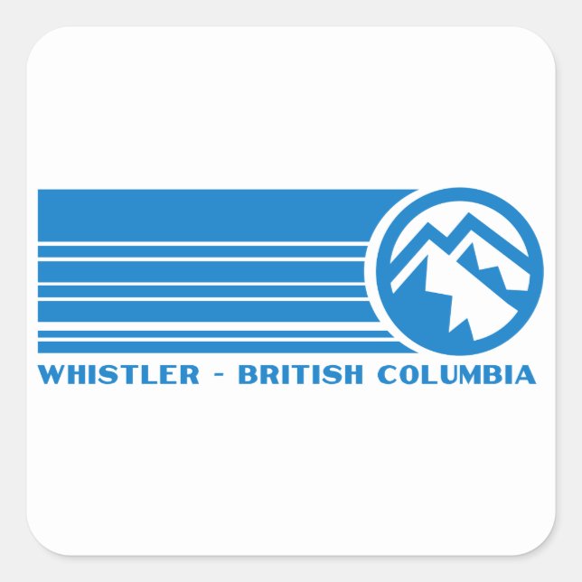 Sticker Carré Station de ski de Whistler (Colombie-Britannique) (Devant)