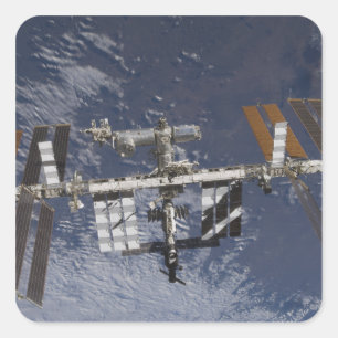 Sticker Carré Station spatiale internationale en orbite