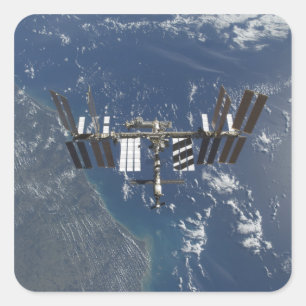 Sticker Carré Station spatiale internationale en orbite 3